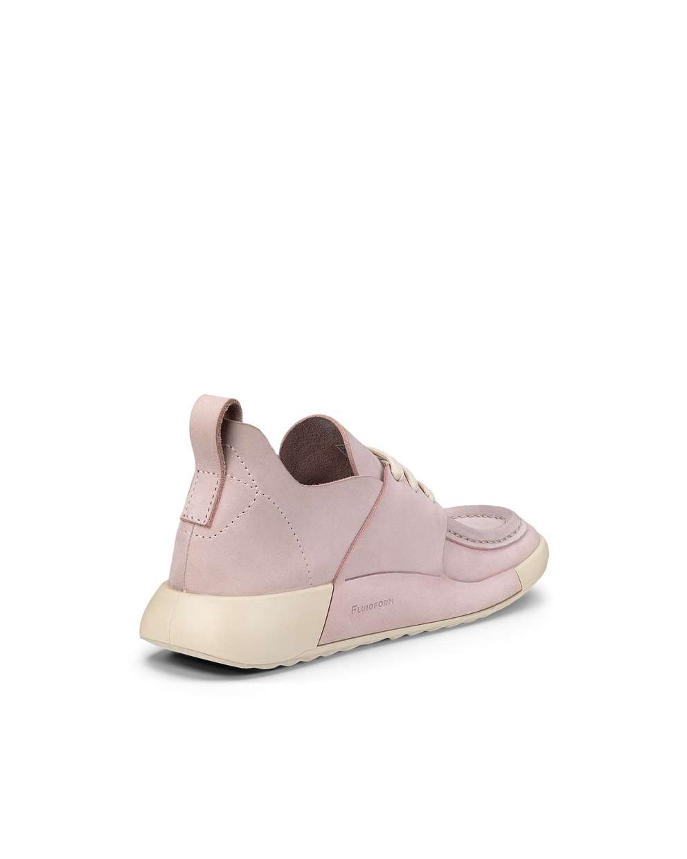 Women's ECCO® Cozmo Nubuck Moc-Toe Shoe - Pink - Back