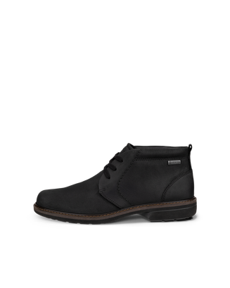 Men's ECCO® Turn Nubuck Gore-Tex Ankle Boot - Black - Outside