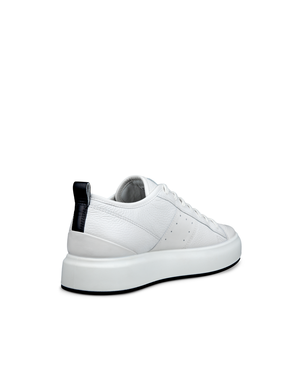 ECCO® Street Ace baskets en cuir pour homme - Blanc - Back