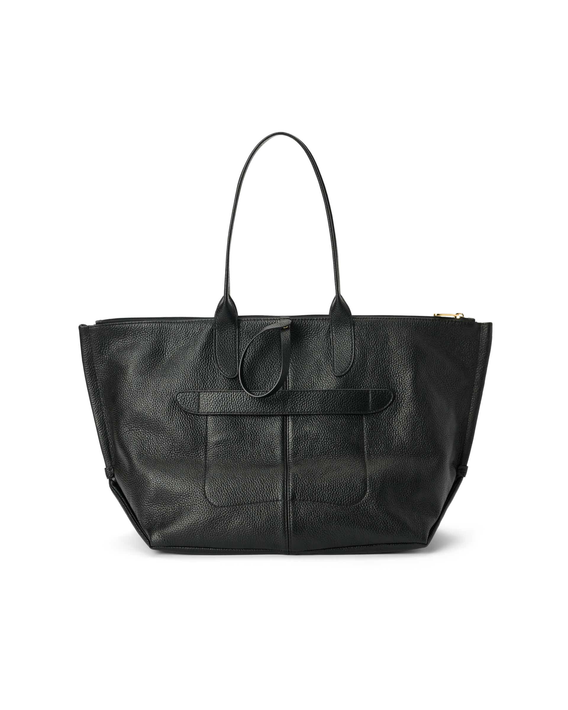ECCO® Tote kožna duboka prostrana torba - Crna - Back
