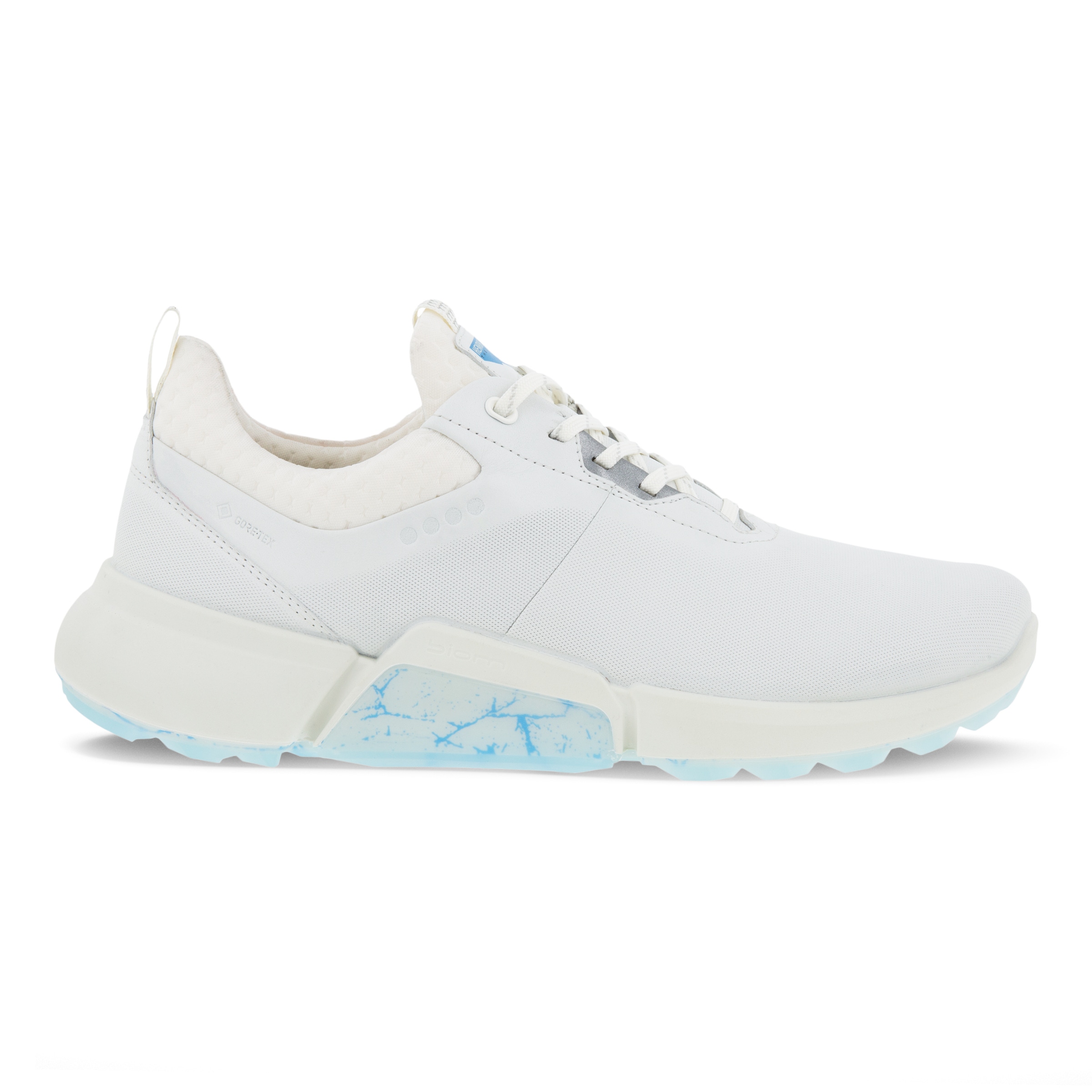 Men's ECCO® Golf Biom H4 Leather Gore-Tex Shoe - White - Outside