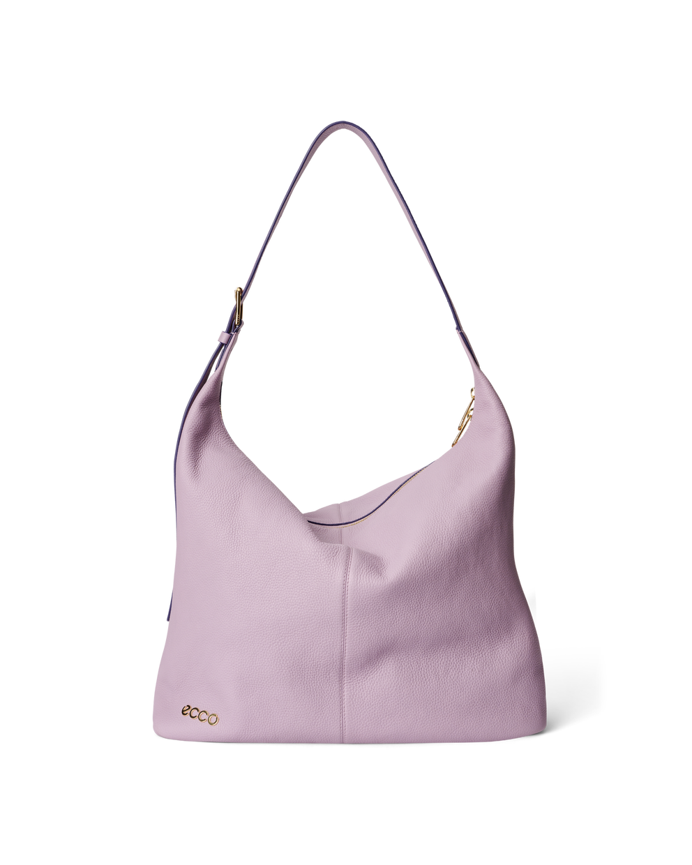 ECCO® Soft Large Pebbled Leather Hobo Bag - Purple - Main