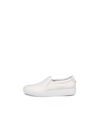 Chaussure à enfiler en cuir ECCO® Soft 60 pour femmes - Blanc - Outside