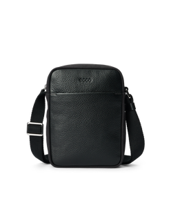 ECCO® North-South Leather Crossbody Bag - Black - Main