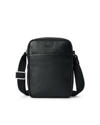 ECCO® North-South Leather Crossbody Bag - Black - Main