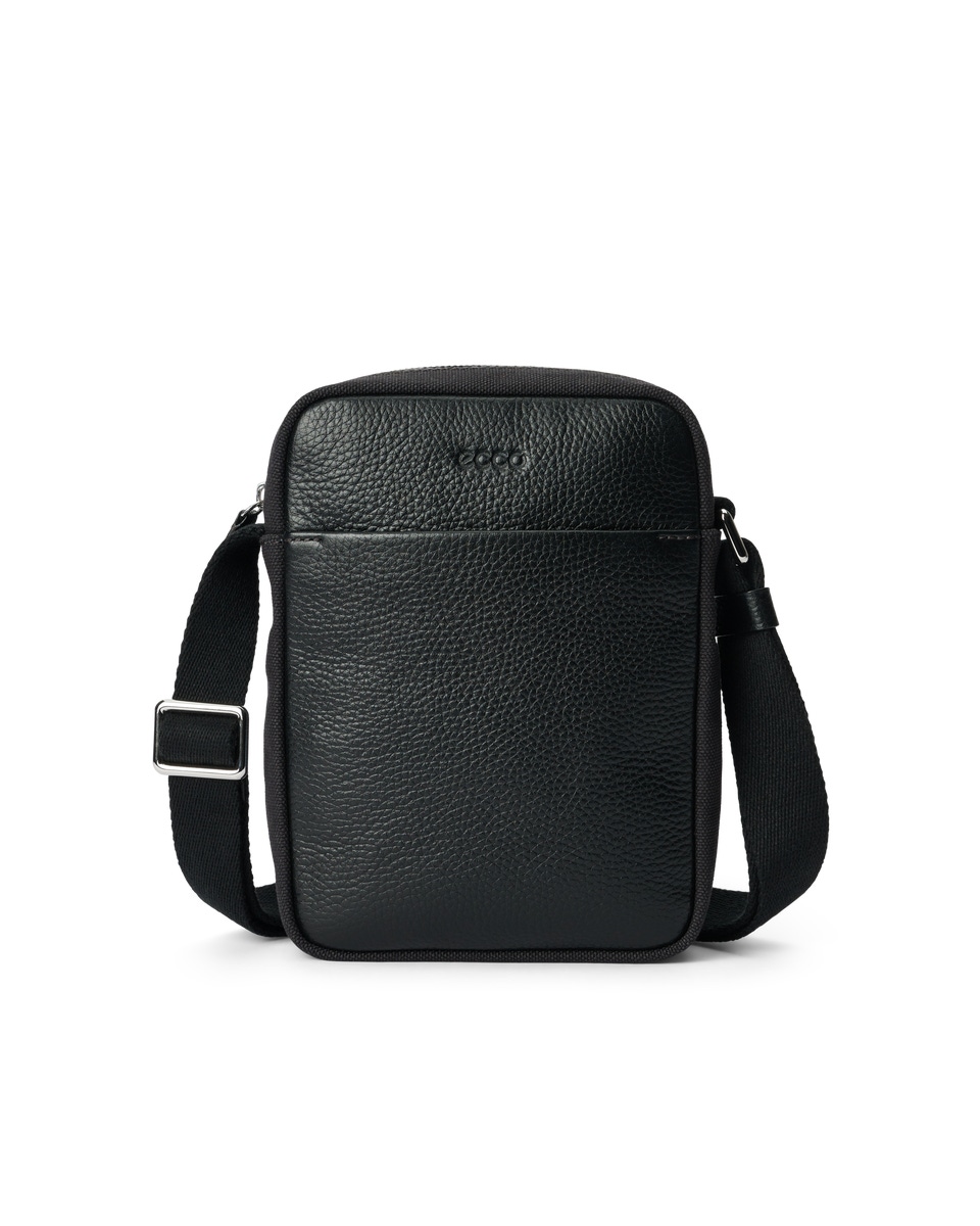 ECCO North South Leather Crossbody Bag Black