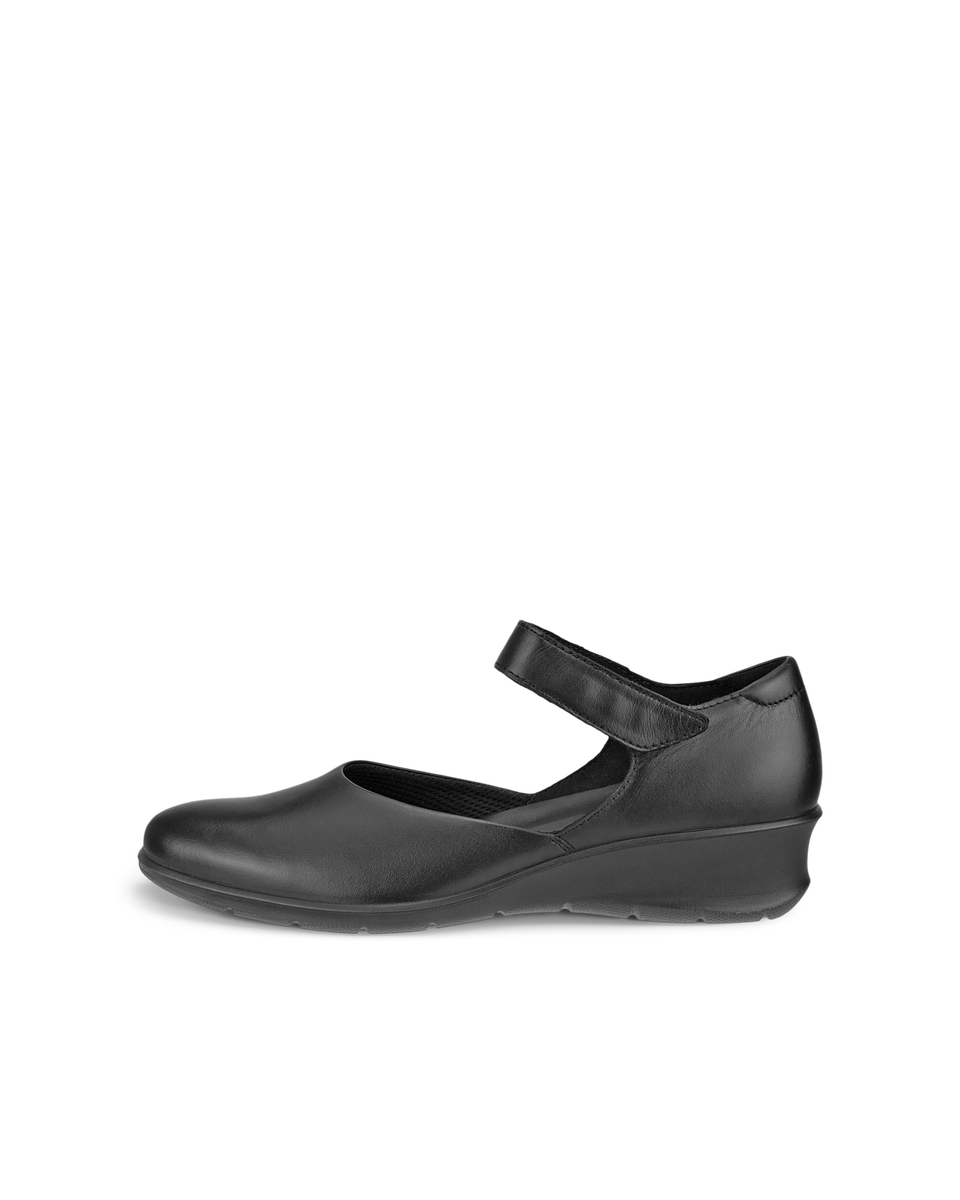 ECCO Women's Felicia Low Wedge Shoes - Black - Outside