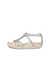 Women's ECCO® Simpil Leather Flat Sandal - Metallics - Outside