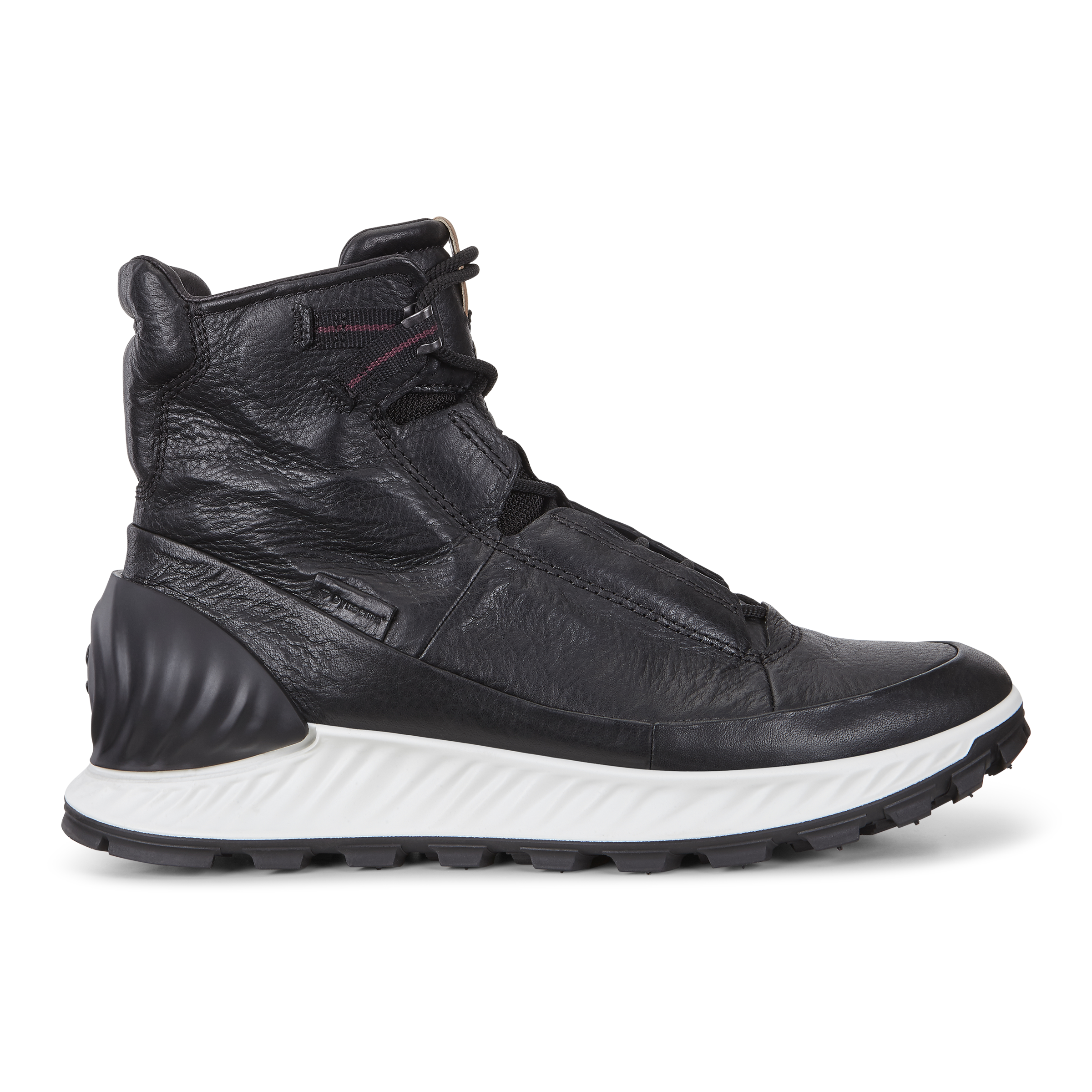 Men's ECCO® Exostrike Leather Mid-Cut Outdoor Boot | Black