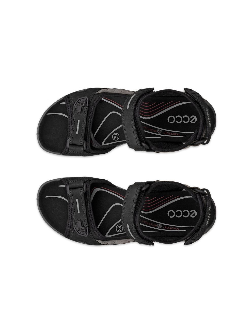 ECCO Offroad Womens Sports Sandal - Black - Top left pair