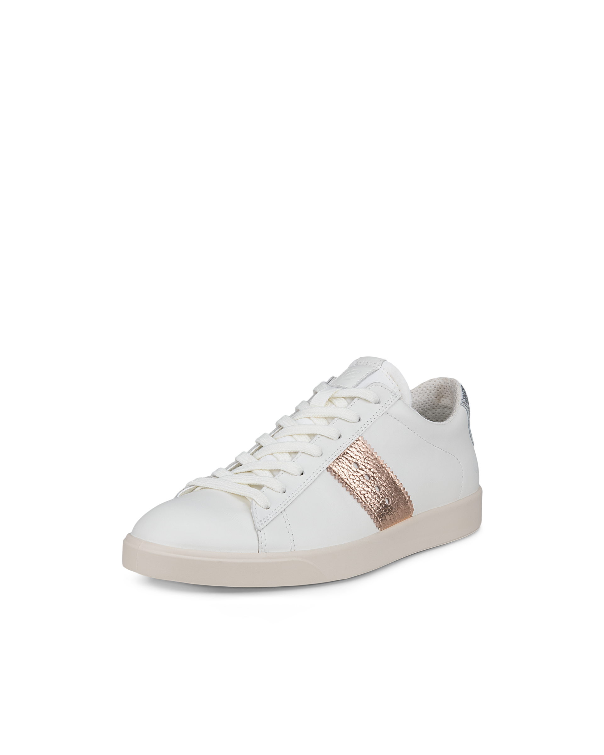 Women's ECCO® Street Lite Leather Sneaker - White - Main