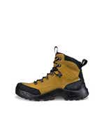 Men's ECCO® Offroad Nubuck Waterproof Mid-Cut Outdoor Boot - Yellow - Outside