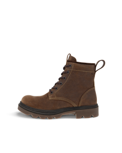 Women's ECCO® Grainer Suede Waterproof Lace-Up Boot - Brown - Outside