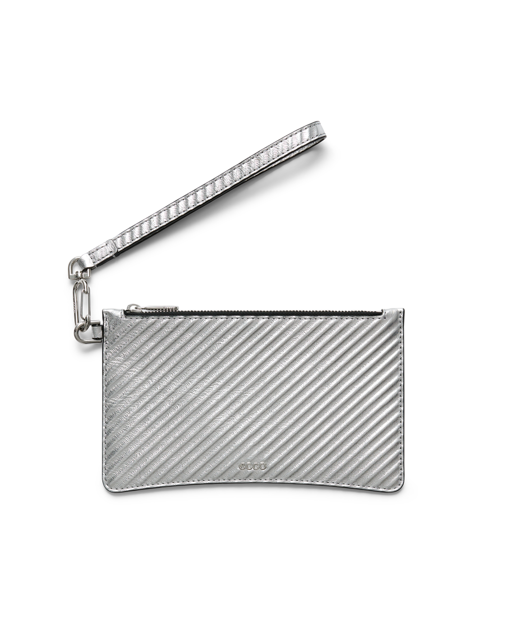 ECCO® Wristlet Metallic pochette cuir - Argenté - Main