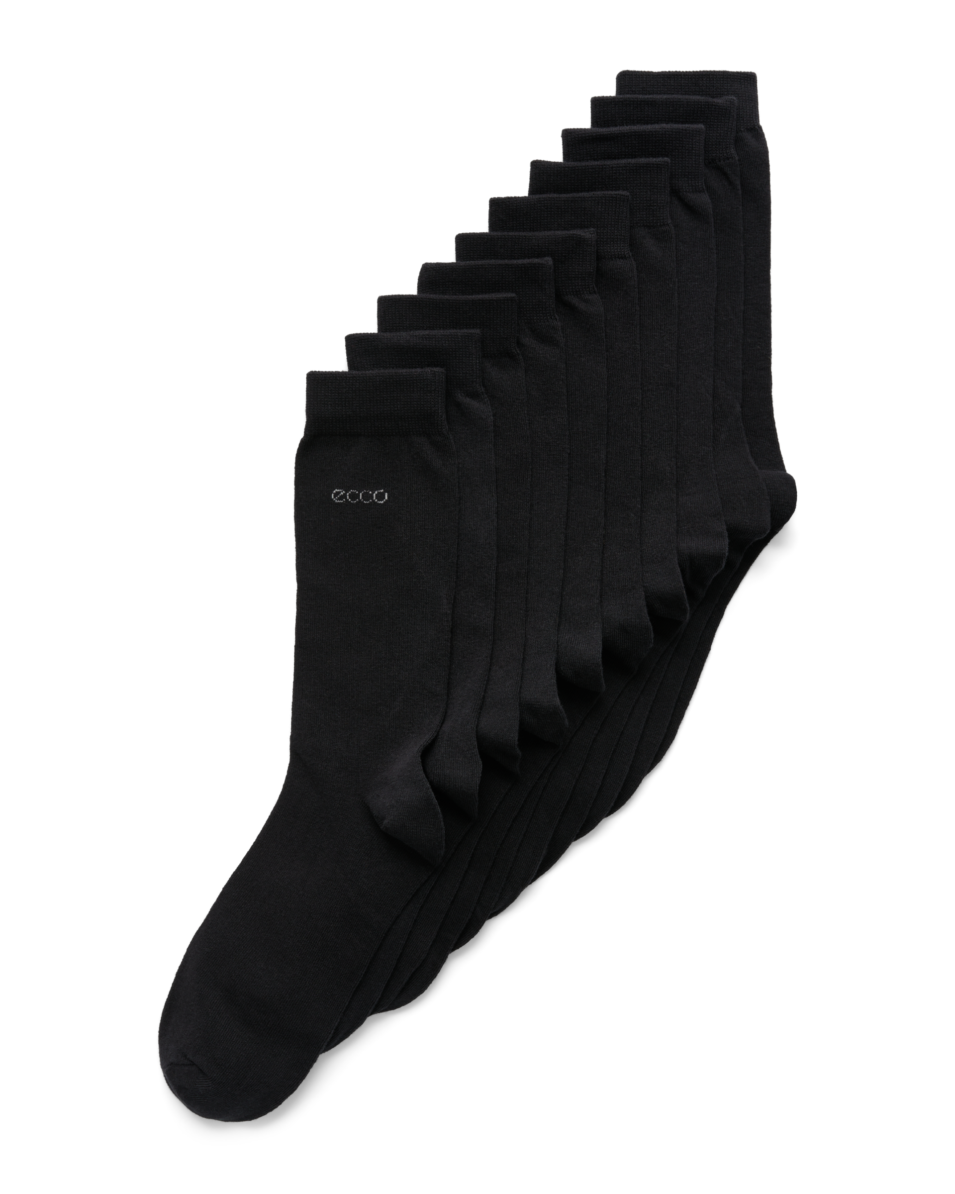 ECCO Classic Mid-cut 5-pack Ankle Socks Black - Must - Main