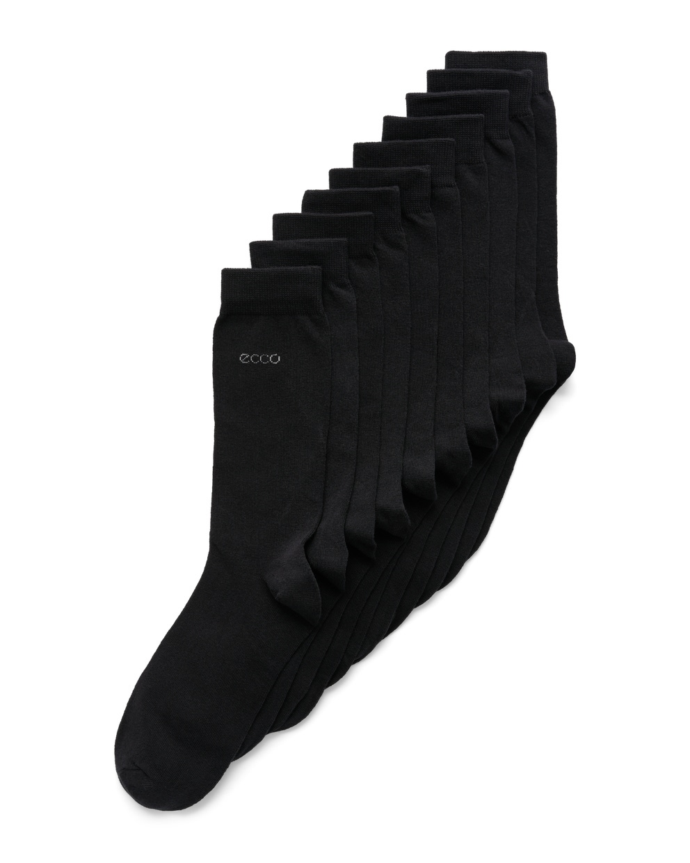 ECCO CLASSIC MID-CUT 5-PACK ANKLE SOCK - Black - Main