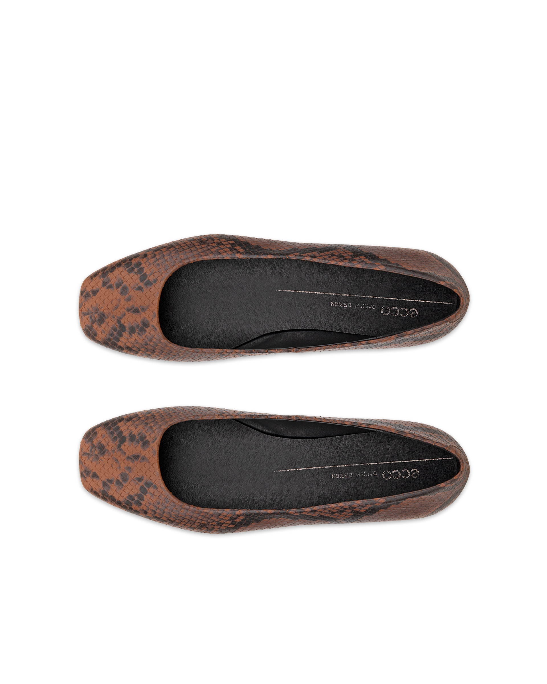 ECCO® MARGOT ballerines en cuir pour femme - Marron - Top left pair