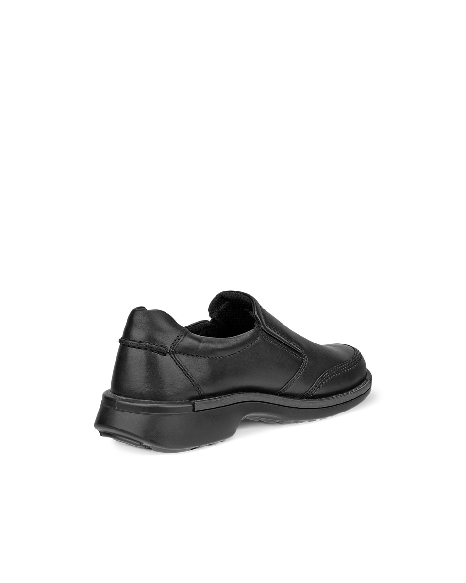 Men s ECCO Fusion Leather Slip On Black