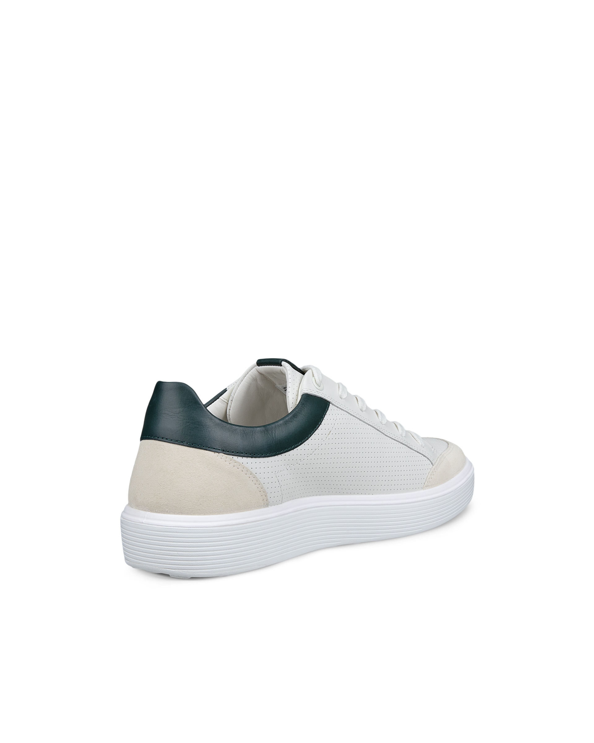 Men's ECCO® Soft 60 Leather Sneaker - White - Back
