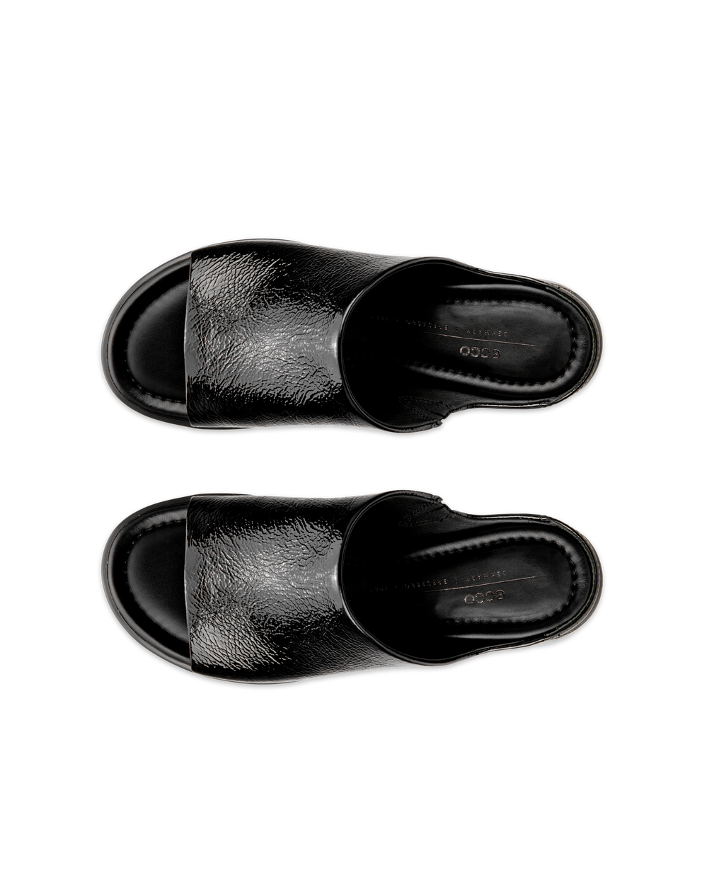 여성용 ECCO® Sculpted Sandal LX 35 가죽 뮬 샌들 - Black - Top left pair