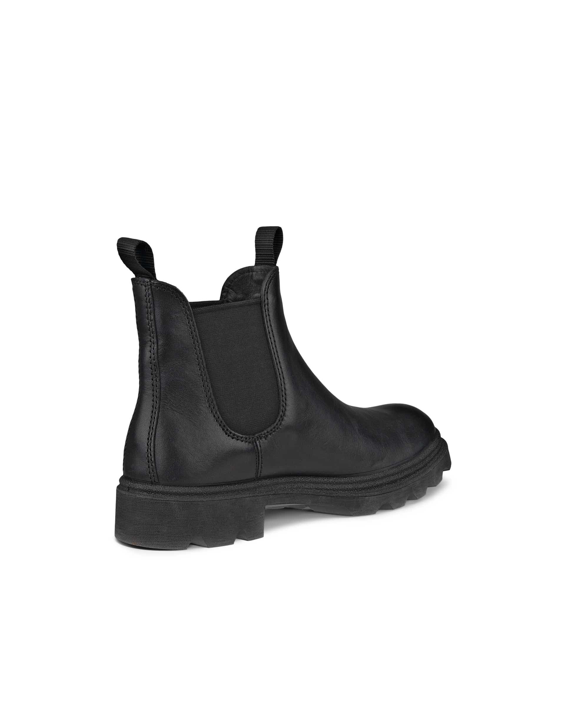 ECCO Grainer ウィメンズ レザーチェルシーブーツ - 黒 - Back