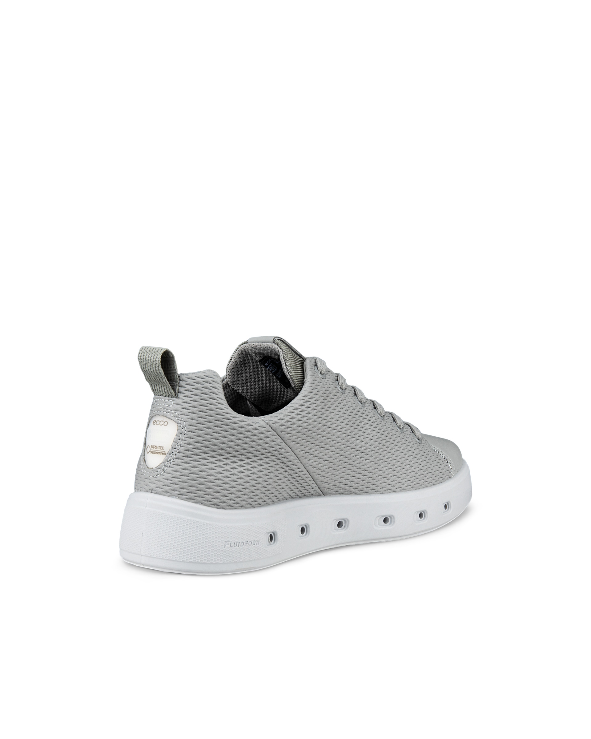 Men's ECCO® Street 720 Leather Gore-Tex Sneaker - Grey - Back