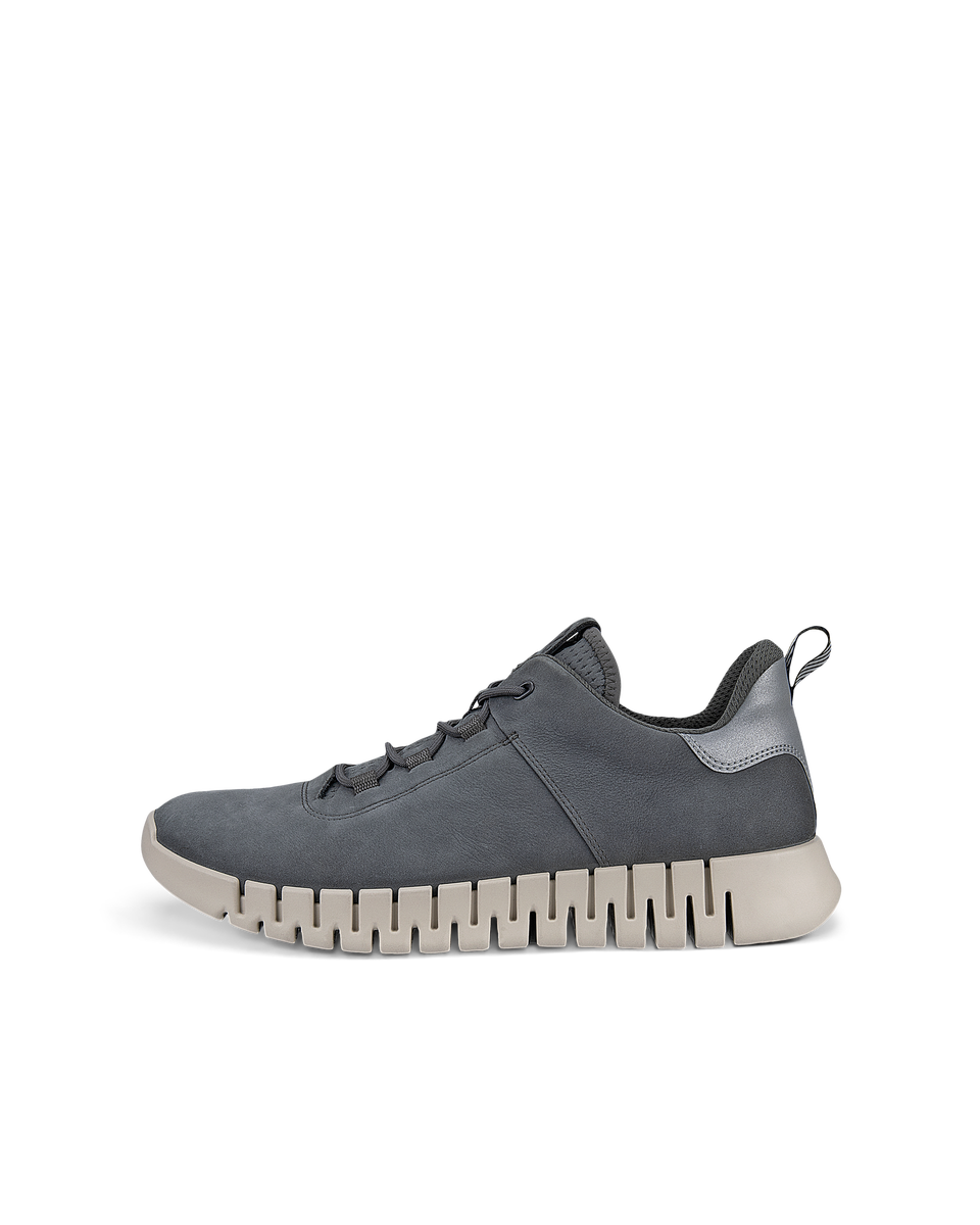 ECCO Men's Gruuv Flexible Sole Sneakers - Grey - Outside