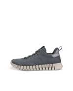 Men's ECCO® Gruuv Leather Sneaker - Grey - Outside