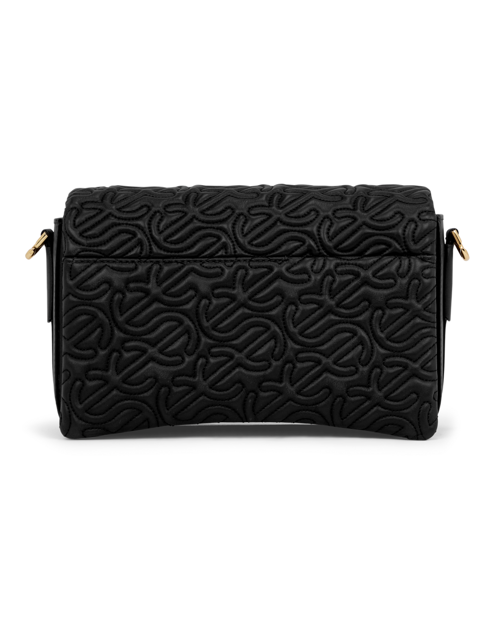 ECCO® Pinch Large Quilted Wave Leather Crossbody Bag - Black - Back