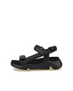 Sandalias de piel con plataforma ECCO® Chunky Sandal para mujer - Negro - Outside