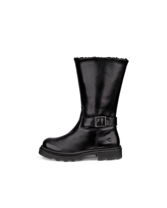 Botas de caña alta impermeable de piel ECCO® Grainer para niño/a - Negro - Outside