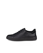 Men's ECCO® Street Tray Leather Gore-Tex Sneaker - Black - Outside