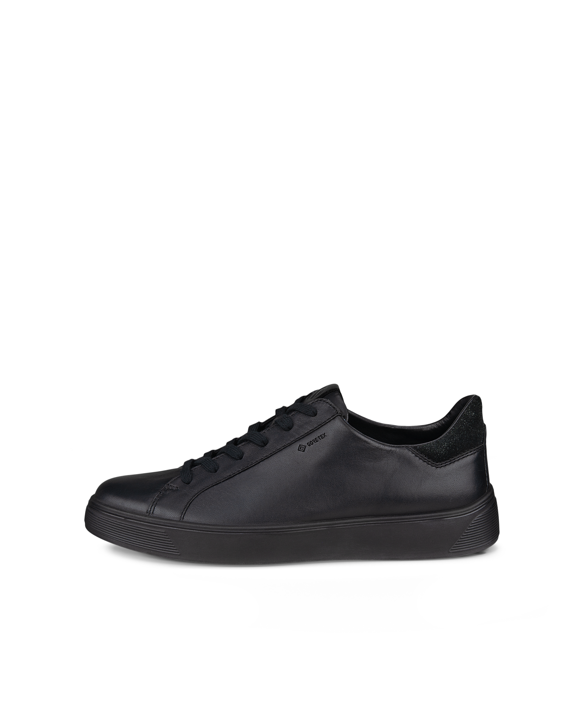 Men's ECCO® Street Tray Leather Gore-Tex Sneaker - Black - Outside