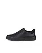 Men's ECCO® Street Tray Leather Gore-Tex Sneaker - Black - Outside