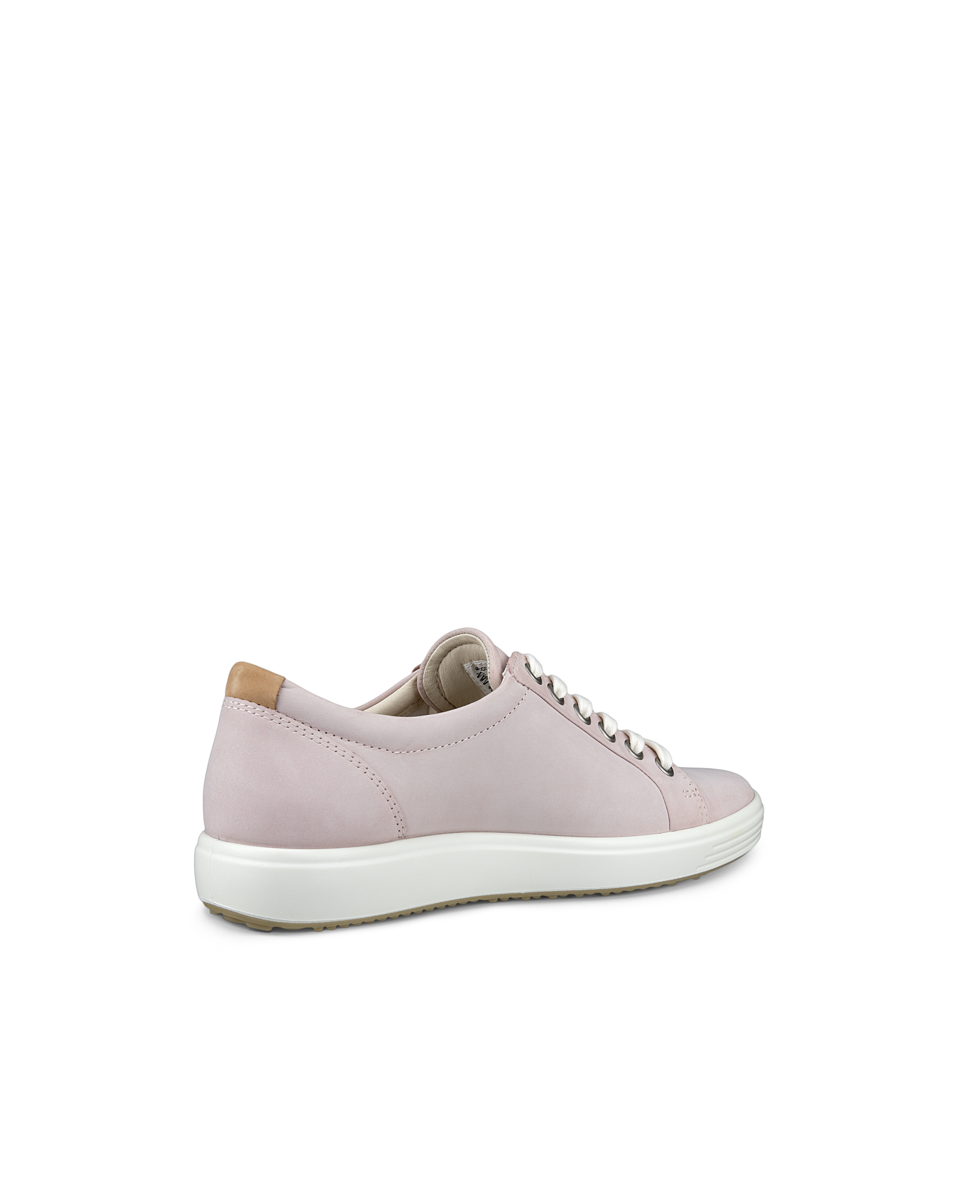 Women's ECCO® Soft 7 Nubuck Sneaker - Pink - Back