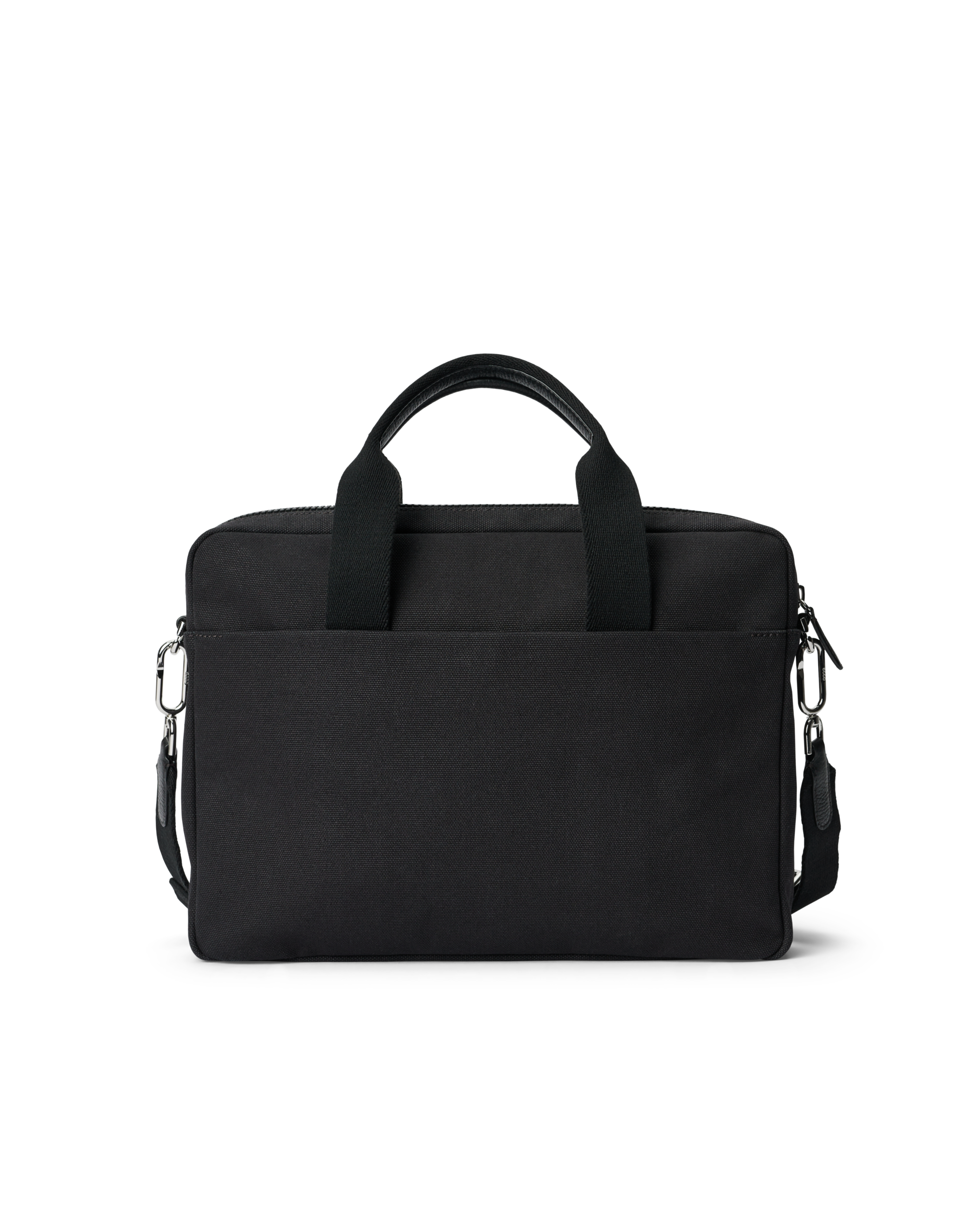 ECCO® Formal Briefcase Textile Laptop Bag - Black - Back