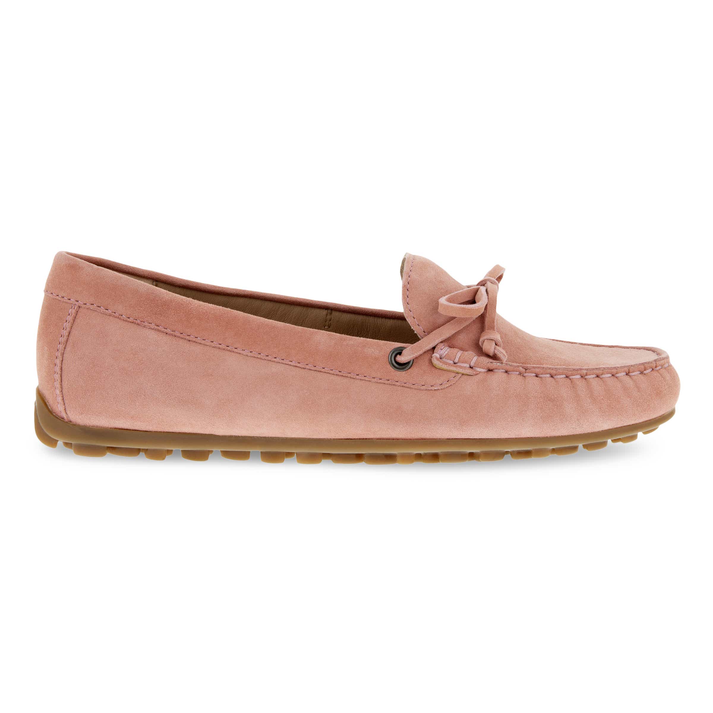 ECCO Devine ウィメンズ スエードモカシン - ピンク - Outside