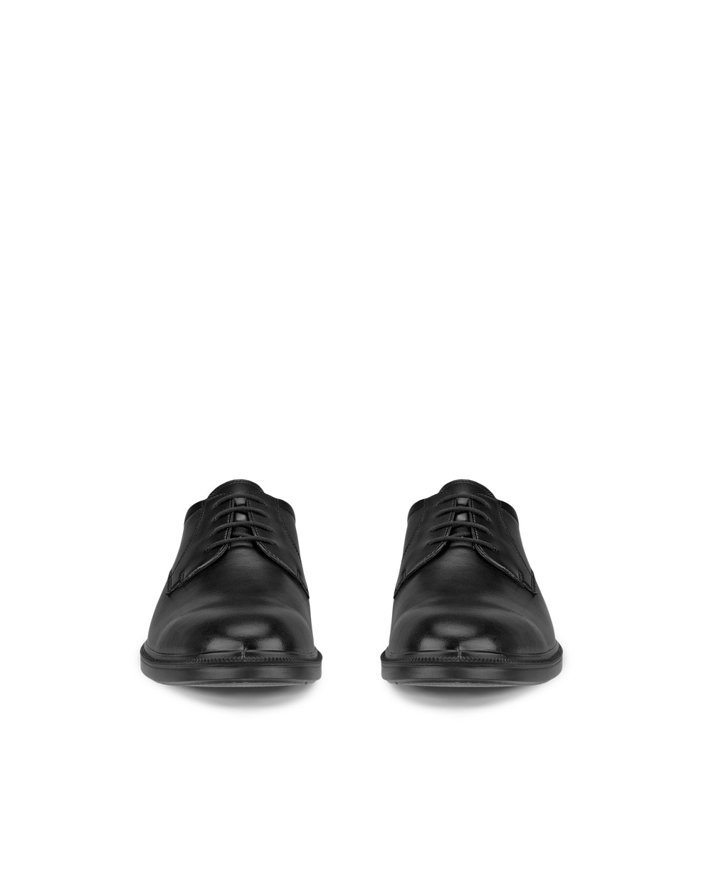 Men's ECCO® Maitland Leather Derby Shoe - Black - Front pair