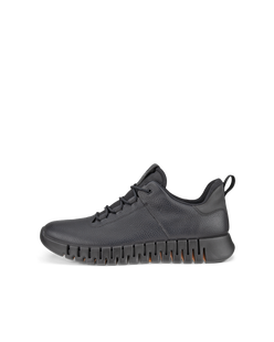 Men's ECCO® Gruuv Nubuck Gore-Tex Sneaker - Black - Outside