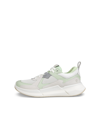 여성용 ECCO® Biom 2.2 가죽 트레이너 - Green - Outside