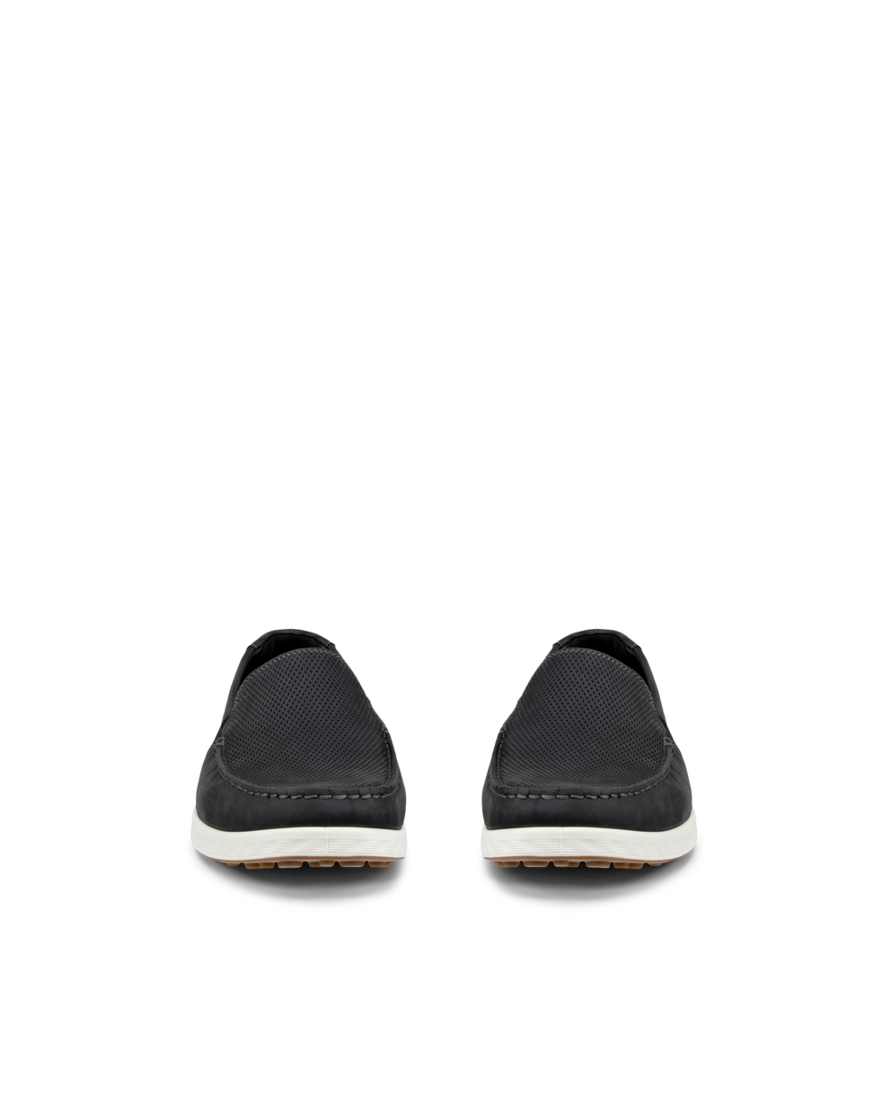 남성 ECCO S Lite Moc 누벅 모카신 - Black - Front pair