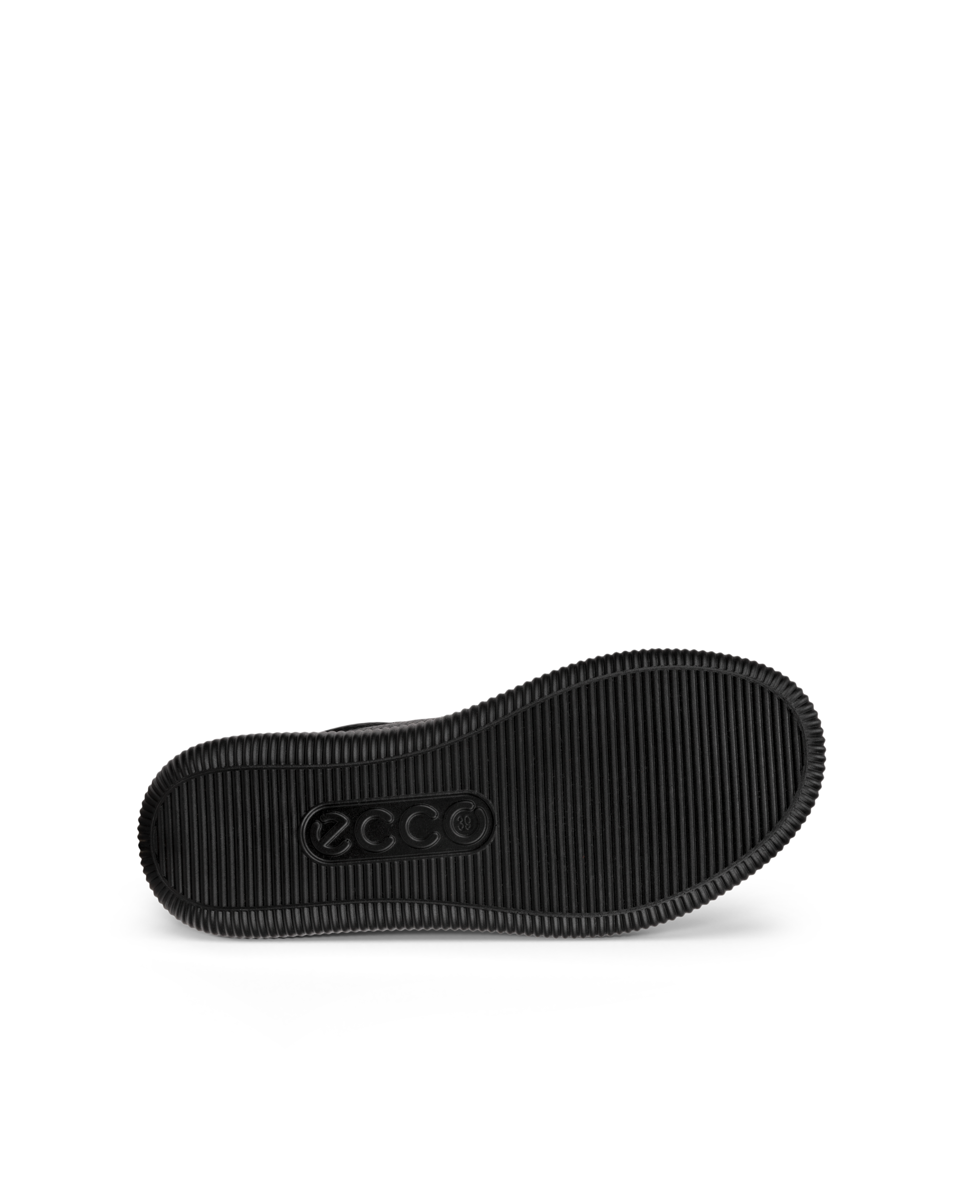 여성용 ECCO® Soft Zero 가죽 트레이너 - Black - Sole