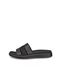 Women's ECCO® Flowt Leather Slide - Black - Outside