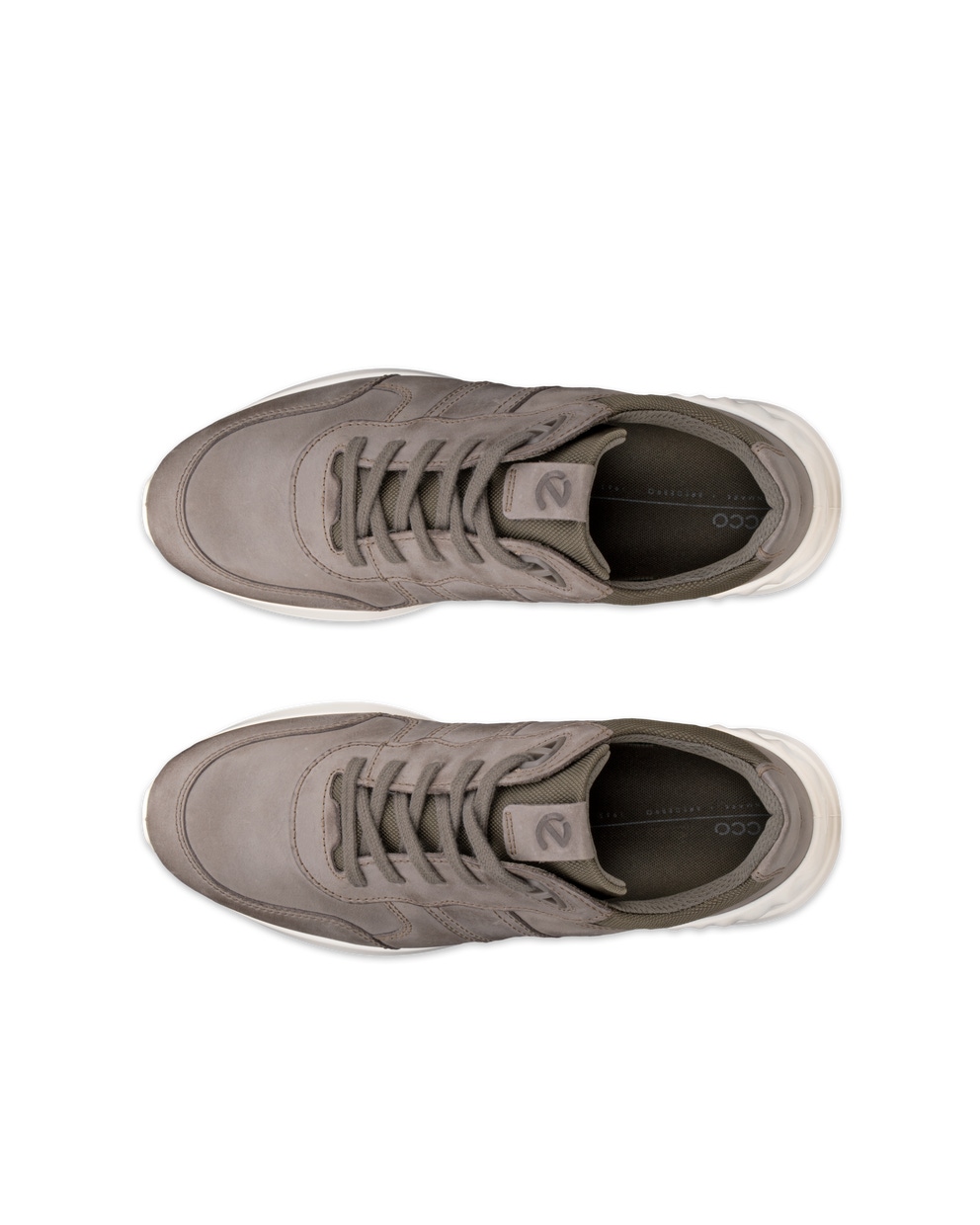 Men's ECCO® Astir Lite Leather Sneaker - Grey - Top left pair