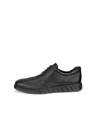 Men's ECCO® S Lite Hybrid Leather Brogue Shoe - Black - Outside