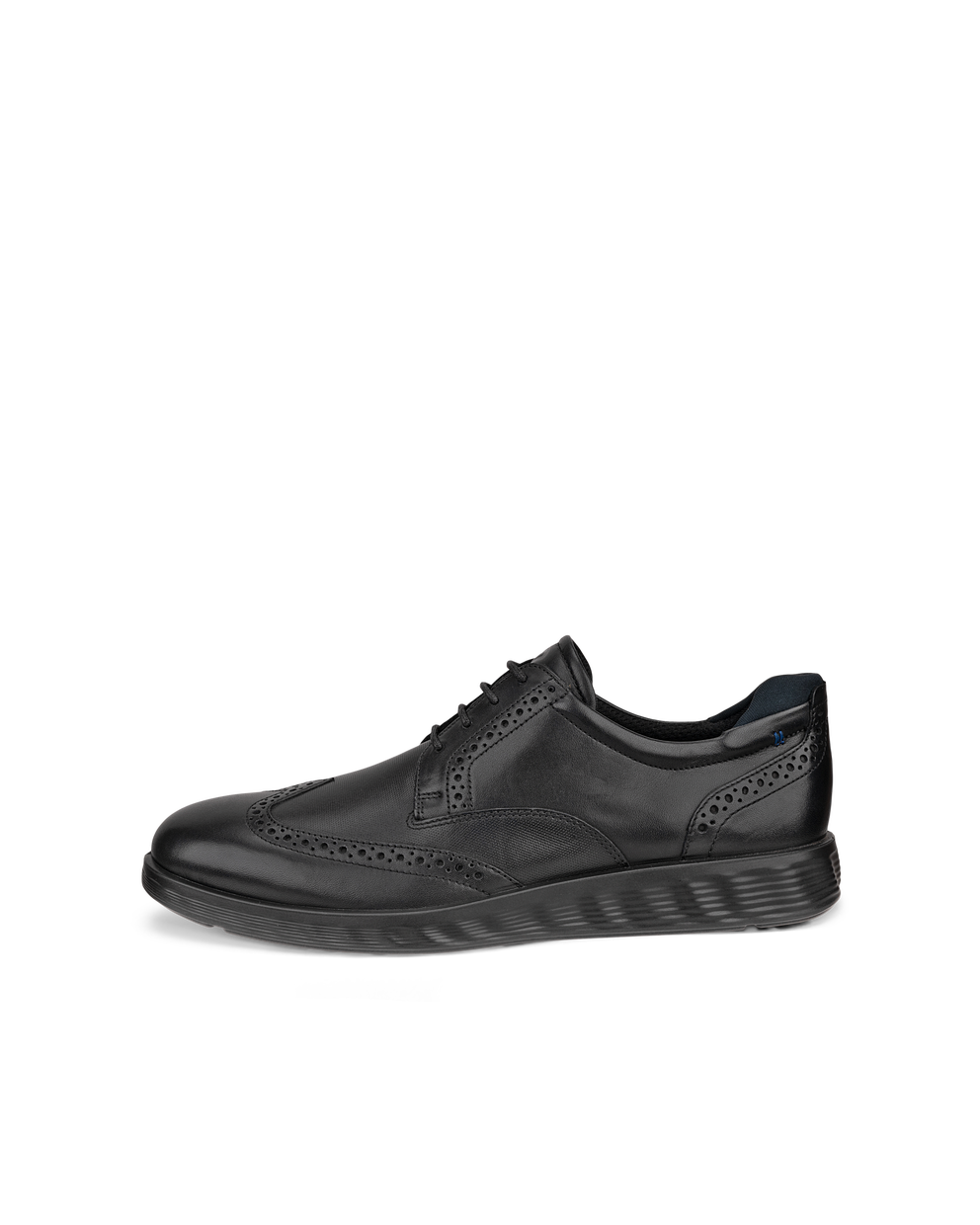 Men's ECCO® S Lite Hybrid Leather Brogue Shoe - Black - Outside