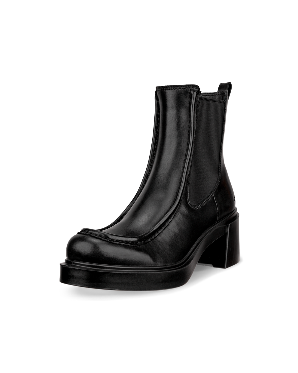 Women's ECCO® Metropole Seoul 45 Leather Heeled Chelsea Boot - Black - Main