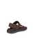 Men's ECCO® Flowt Nubuck Flat Sandal - Brown - Back