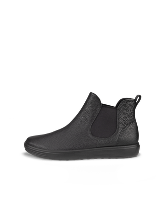 Women's ECCO® Soft 7 Leather Chelsea Boot - Black - Outside