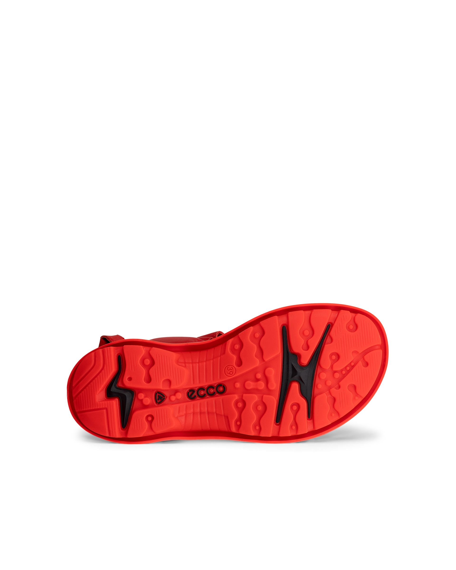 Women's ECCO® Offroad Leather Walking Sandal - Red - Sole